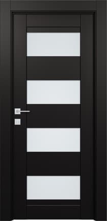 DELLA VETRO BLACK MATTE SWING BELLDINNI MODERN INTERIOR DOOR - 1