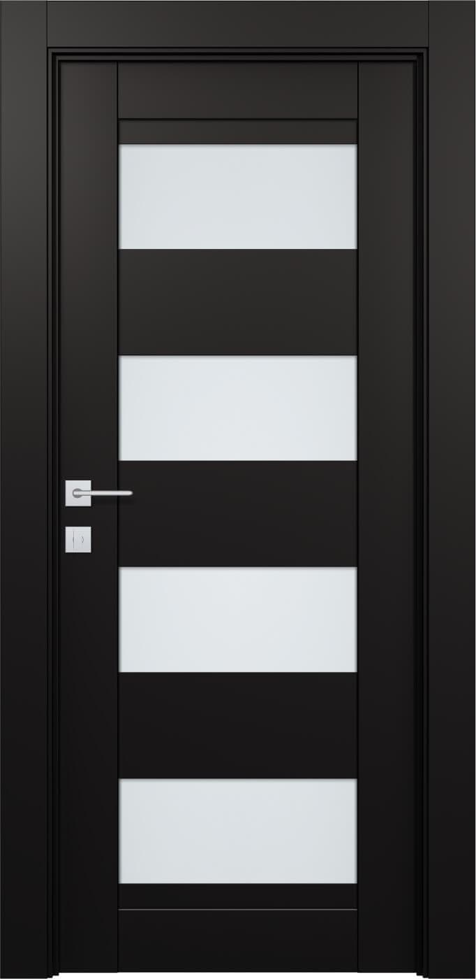 DELLA VETRO BLACK MATTE SWING BELLDINNI MODERN INTERIOR DOOR - 1