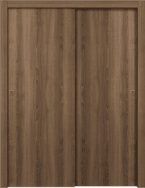 OPTIMA PECAN NUTWOOD BYPASS DOORS BELLDINNI MODERN INTERIOR DOOR - 1