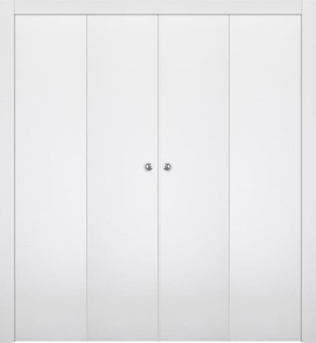 SMART PRO FLAT POLAR WHITE DOUBLE BI-FOLD BELLDINNI MODERN INTERIOR DOOR - 1