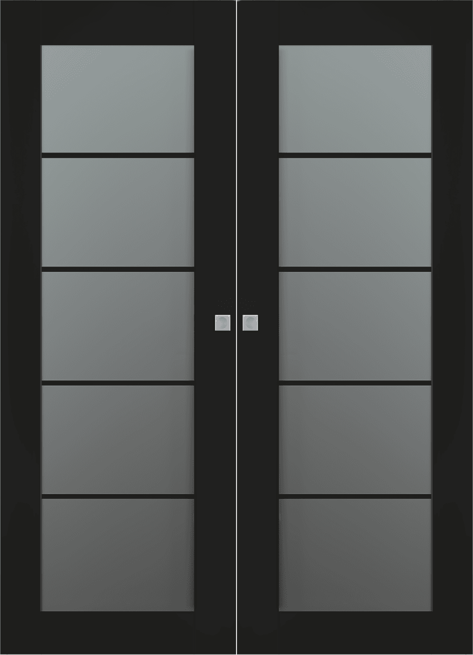 AVON 5 LITE VETRO BLACK MATTE DOUBLE MAGIC BELLDINNI MODERN INTERIOR DOOR - 1