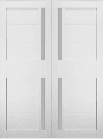 ESTA VETRO BIANCO NOBLE DOUBLE BI-FOLD BELLDINNI MODERN INTERIOR DOOR - 2
