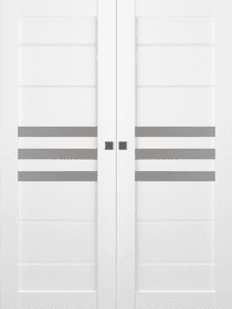 DOME VETRO BIANCO NOBLE DOUBLE MAGIC BELLDINNI MODERN INTERIOR DOOR - 1