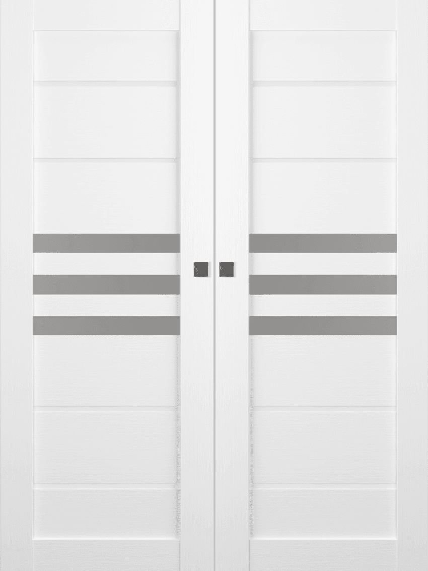 DOME VETRO BIANCO NOBLE DOUBLE MAGIC BELLDINNI MODERN INTERIOR DOOR - 1