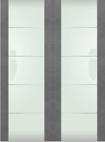 AVON 202 4H VETRO DARK URBAN DOUBLE BARN BELLDINNI MODERN INTERIOR DOOR - 2