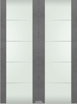 AVON 202 4H VETRO DARK URBAN DOUBLE BARN BELLDINNI MODERN INTERIOR DOOR - 2