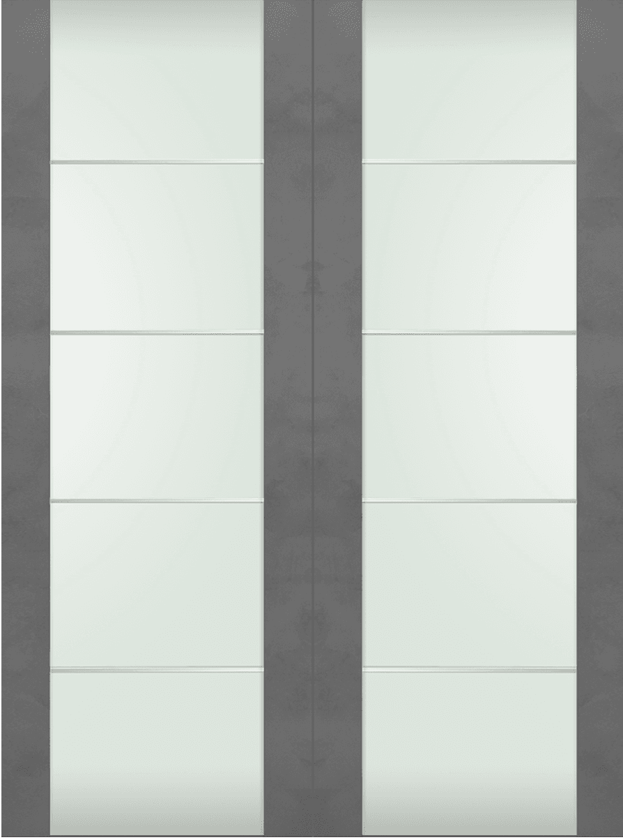 AVON 202 4H VETRO DARK URBAN DOUBLE BARN BELLDINNI MODERN INTERIOR DOOR - 2