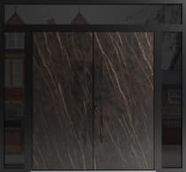 Double metal-aluminum modern exterior door Dekton 0118 8ft - 6