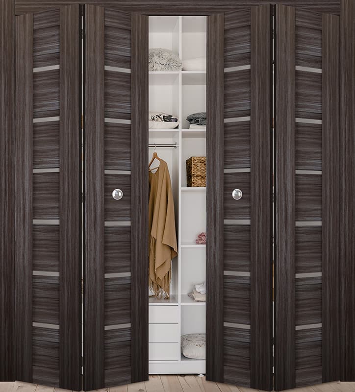 ALBA GRAY OAK DOUBLE BI-FOLD BELLDINNI MODERN INTERIOR DOOR - 2