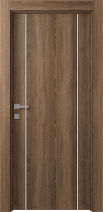OPTIMA 2U PECAN NUTWOOD SWING DOORS BELLDINNI MODERN INTERIOR DOOR - 1