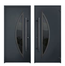 Single Modern Steel Exterior Door Deux 6501 - 7