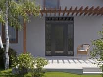Single wrought iron modern exterior door Iron 1688 - 10