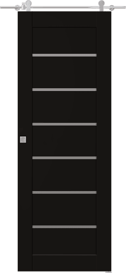 ALBA BLACK MATTE BARN BELLDINNI MODERN INTERIOR DOOR - 1