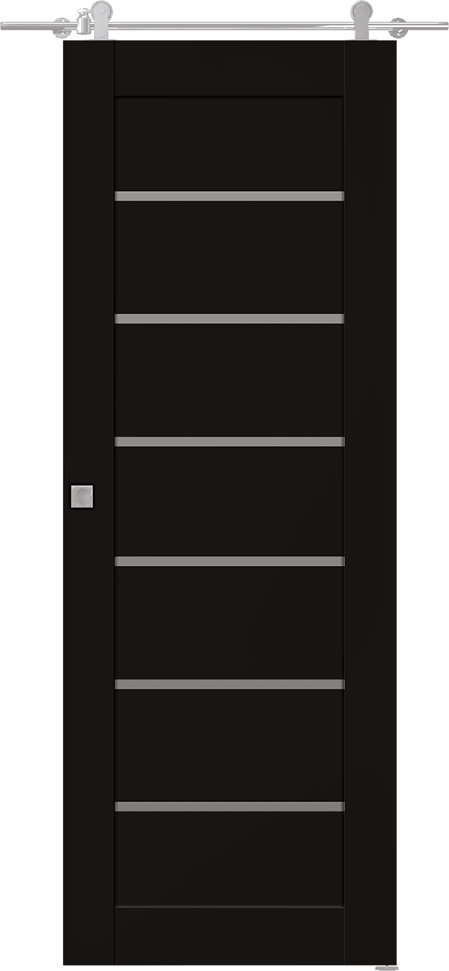 ALBA BLACK MATTE BARN BELLDINNI MODERN INTERIOR DOOR - 1