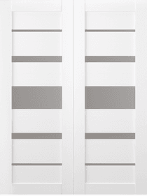KINA VETRO BIANCO NOBLE DOUBLE BI-FOLD DOORS BELLDINNI MODERN INTERIOR DOOR - 2