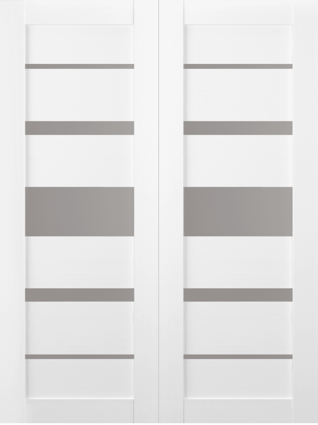 KINA VETRO BIANCO NOBLE DOUBLE BI-FOLD DOORS BELLDINNI MODERN INTERIOR DOOR - 2