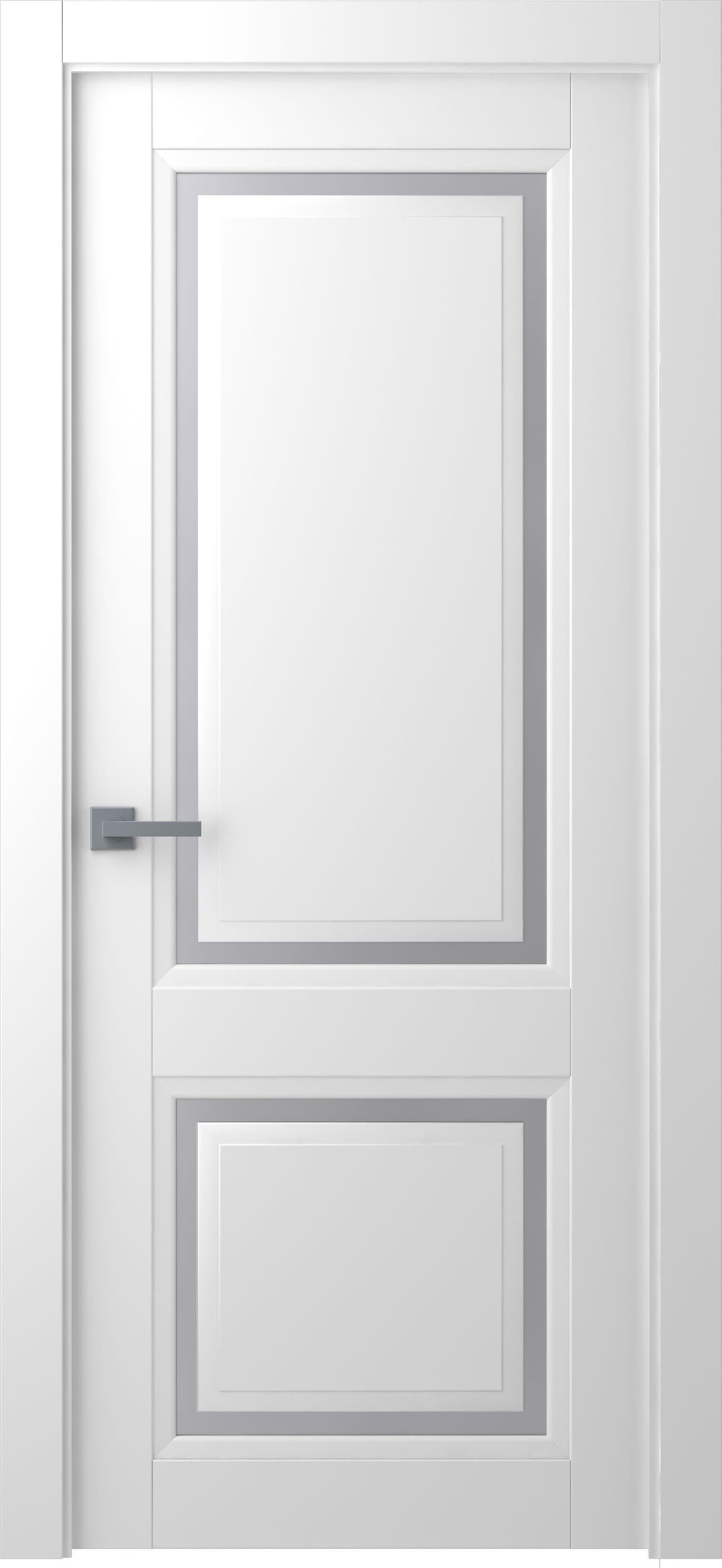AURUM 2 VETRO POLAR WHITE SWING BELLDINNI MODERN INTERIOR DOOR