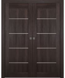 AVON 07 4H VERALINGA OAK DOUBLE POCKET BELLDINNI MODERN INTERIOR DOOR - 1