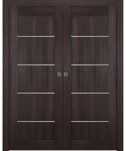 AVON 07 4H VERALINGA OAK DOUBLE POCKET BELLDINNI MODERN INTERIOR DOOR - 1