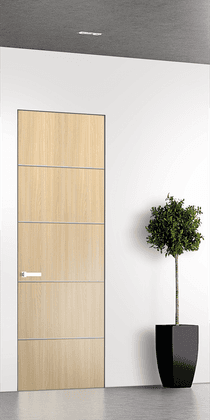 OPTIMA 4H LOIRE ASH INVISIBLE METAL FRAME BELLDINNI MODERN INTERIOR DOOR - 1