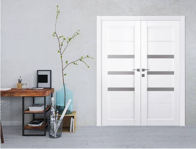 RITA VETRO BIANCO NOBLE SWING BELLDINNI MODERN INTERIOR DOOR - 3