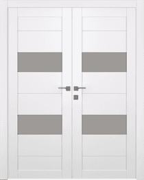 BERTA VETRO SNOW WHITE DOUBLE BELLDINNI MODERN INTERIOR DOOR - 1