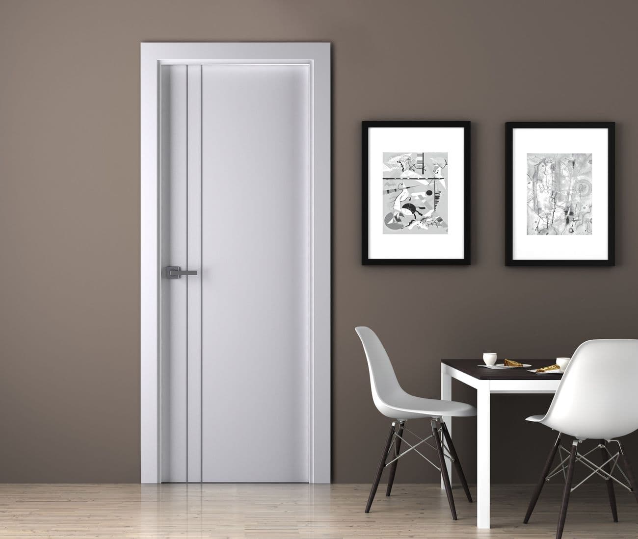 PALLADIO 2V BIANCO NOBLE SWING BELLDINNI MODERN INTERIOR DOOR - 3