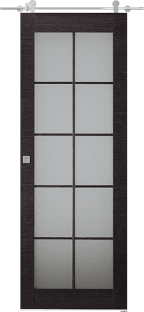 AVANTI 10 LITE VETRO BLACK APRICOT DOUBLE BARN BELLDINNI MODERN INTERIOR DOOR - 1