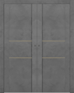 AVON 01 2H GOLD DARK URBAN DOUBLE POCKET DOORS BELLDINNI MODERN INTERIOR DOOR - 1