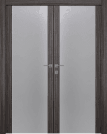PALLADIO 202 VETRO GRAY OAK CLOSET BELLDINNI MODERN INTERIOR DOOR - 1