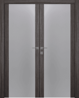 PALLADIO 202 VETRO GRAY OAK CLOSET BELLDINNI MODERN INTERIOR DOOR - 1