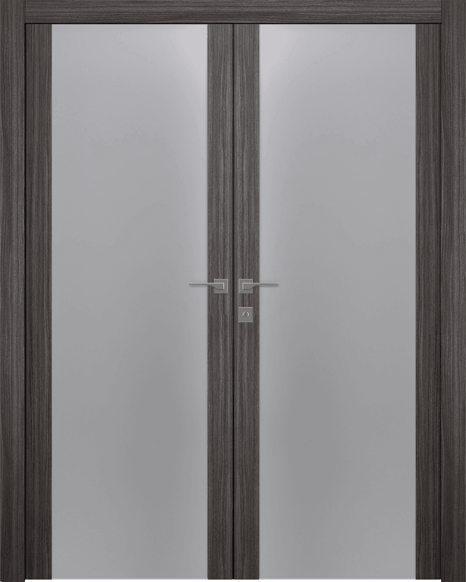 PALLADIO 202 VETRO GRAY OAK CLOSET BELLDINNI MODERN INTERIOR DOOR - 1