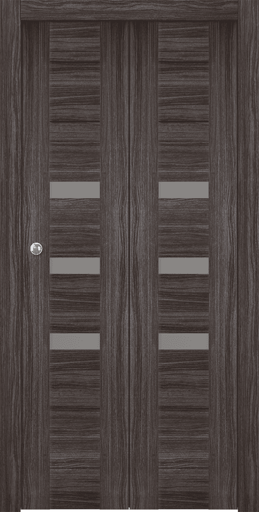 DORA VETRO GRAY OAK BI-FOLD BELLDINNI MODERN INTERIOR DOOR - 1
