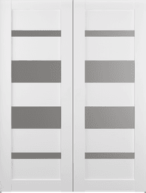 MIRELLA VETRO BIANCO NOBLE DOUBLE BARN BELLDINNI MODERN INTERIOR DOOR - 2