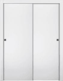 SMART PRO FLAT POLAR WHITE BYPASS BELLDINNI MODERN INTERIOR DOOR - 1