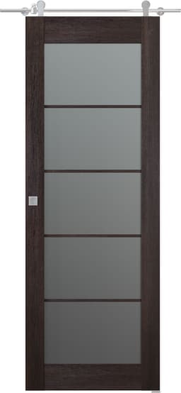 AVON 5 LITE VETRO VERALINGA OAK BARN BELLDINNI MODERN INTERIOR DOOR - 1