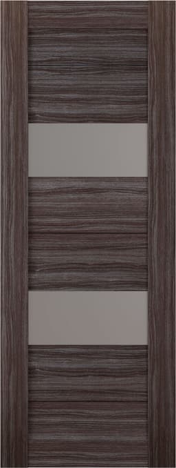 BERTA VETRO GRAY OAK SLAB BELLDINNI MODERN INTERIOR DOOR - 1