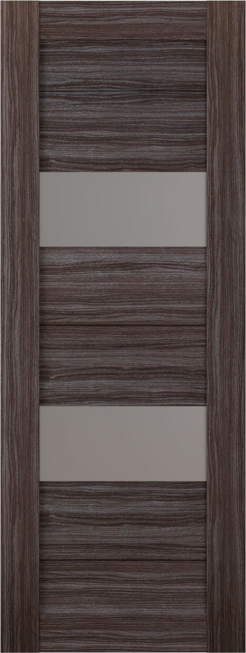 BERTA VETRO GRAY OAK SLAB BELLDINNI MODERN INTERIOR DOOR - 1