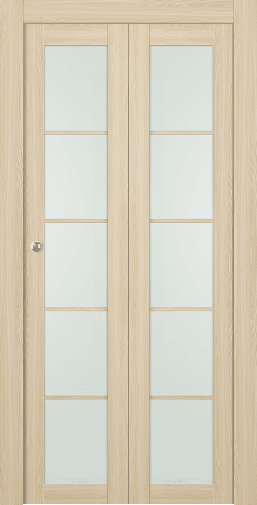 AVON 5 LITE VETRO LOIRE ASH DOUBLE BI-FOLD BELLDINNI MODERN INTERIOR DOOR - 1