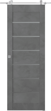 AVON 07-02 VETRO DARK URBAN DOUBLE BARN BELLDINNI MODERN INTERIOR DOOR - 1