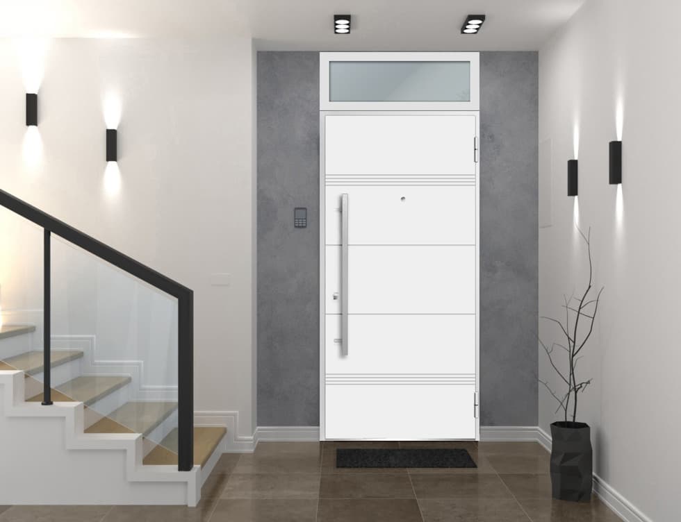 Single Modern Steel Exterior Door Deux 1705 8ft - 9