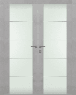 AVON 202 4H VETRO LIGHT URBAN DOUBLE DOORS BELLDINNI MODERN INTERIOR DOOR - 1