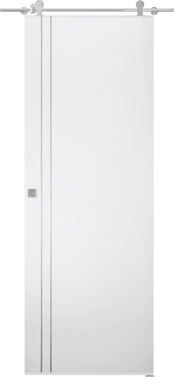 PALLADIO 2V BIANCO NOBLE DOUBLE BARN BELLDINNI MODERN INTERIOR DOOR - 1