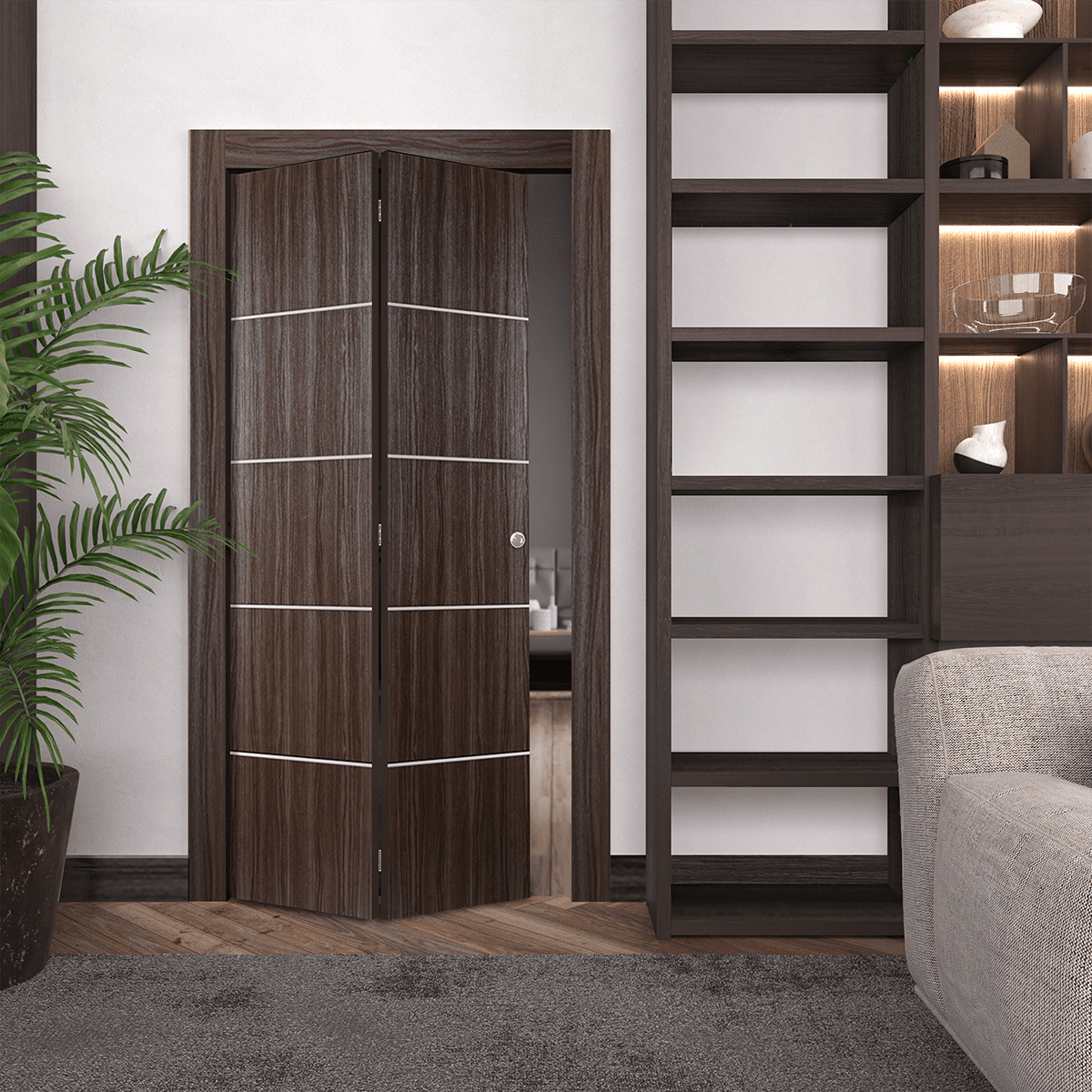 PALLADIO 4H GRAY OAK BI-FOLD BELLDINNI MODERN INTERIOR DOOR - 2