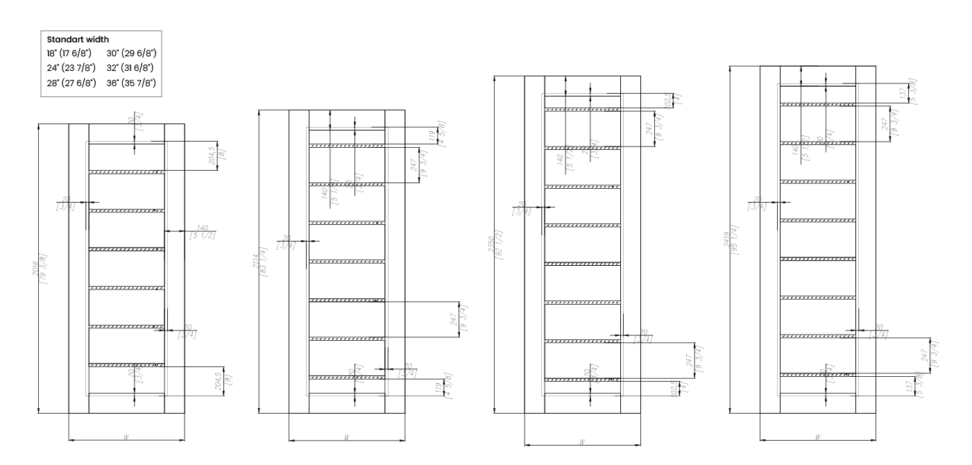 AVON 07-02 VETRO PECAN NUTWOOD DOUBLE INVISIBLE METAL FRAME BELLDINNI MODERN INTERIOR DOOR - 5