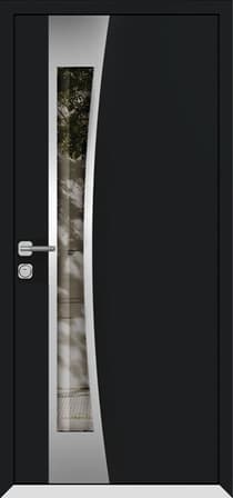 Single metal-aluminum modern exterior door Cynex 6116 - 1