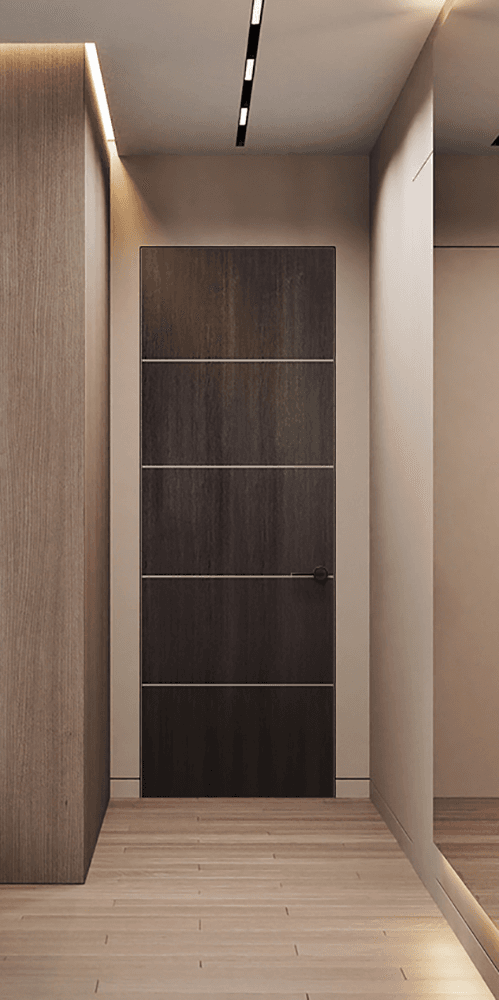 OPTIMA 4H VERALINGA OAK DOUBLE INVISIBLE METAL FRAME BELLDINNI MODERN INTERIOR DOOR - 2