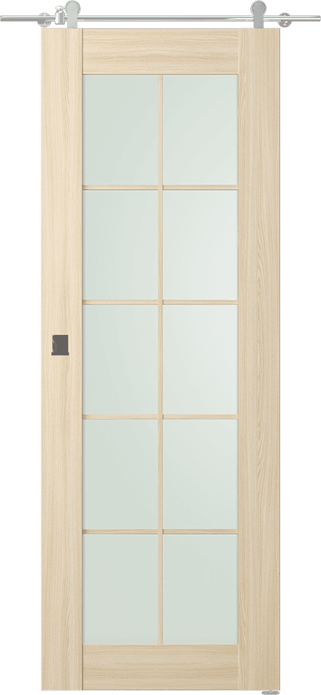 AVON 10 LITE VETRO LOIRE ASH DOUBLE BARN BELLDINNI MODERN INTERIOR DOOR - 1