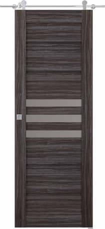 DOME VETRO GRAY OAK DOUBLE BARN BELLDINNI MODERN INTERIOR DOOR - 1