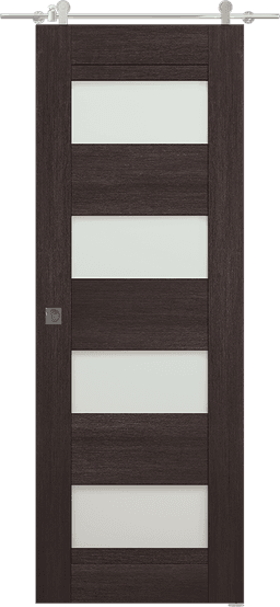 AVON 07-08 VETRO VERALINGA OAK DOUBLE BARN DOORS BELLDINNI MODERN INTERIOR DOOR - 1